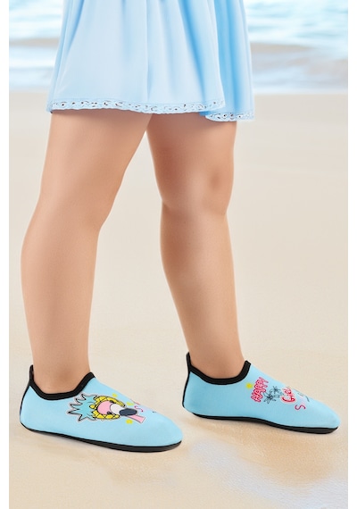 Kiko Kids Bird Havuz Plaj Kız Çocuk Deniz Ayakkabısı 8535 Mavi Mavi