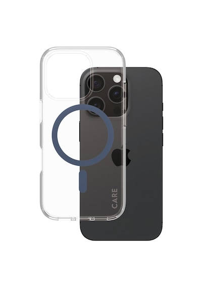 Flagship Apple Uyumlu iPhone 16 Pro Magsafe  Urban Combat Şeffaf-mavi Telefon Kılıfı Mavi