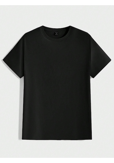 3'lü Basic Süprem T-shirt - Bebe Mavisi Siyah Beyaz Oversize Bisiklet Yaka Tişört Beyaz