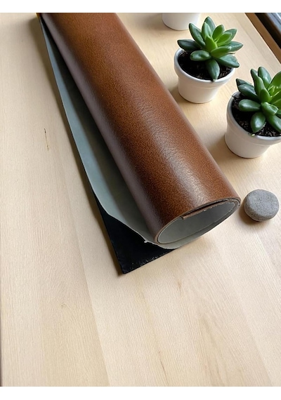 Varan Tekstil Taba Renk Yapışkanlı Suni Deri 100 X 140 Cm Çok Renkli