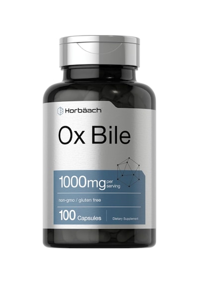Horbäach Ox Bile 1000 Mg 100 Capsules Digestive Enzymes Non... Aromasız