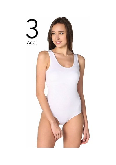 Tutku Kadın Ten 3'lü Paket Pamuklu Ribana Ip Askılı Atlet 001