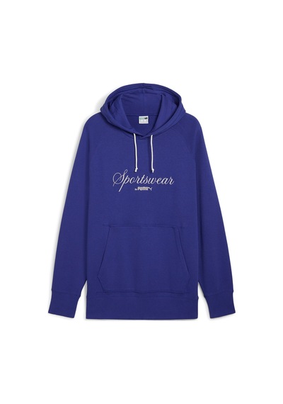 Puma Classıcs+ Erkek Relaxed Kapüşonlu Sweatshirt 626722 27 Mavi
