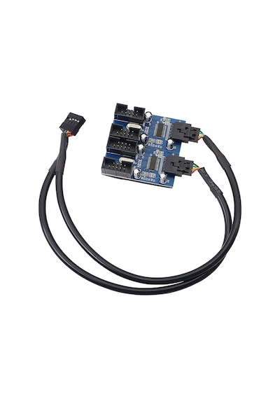 9 Pin Usb 2.0 Çoklayıcı Anakart İçin 4 Port Usb 2.0 Çoklayıcı