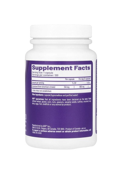 Advanced Orthomolecular Research Aor, Strontium Support Iı, 341 Mg, 120 Capsules