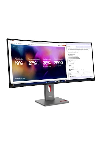 Lenovo Thinkvision P40wd-40 64b4xar1tk 40 5120 X 2160 Wuhd Wide 2500r Curved Tbolt4 Rj45 2x5w Speaker 120hz 4ms Monitör