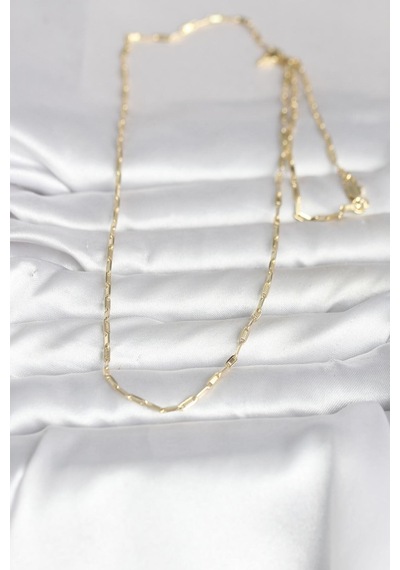 Cm 14k Gold Renk İnce Ataç Zincir Model 60 Cm Kadın Kolye - Altın