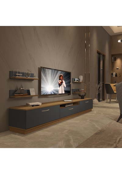 Decoraktiv Trendstyle 270r Mdf Tv Ünitesi Tv Sehpası Pera - Antrasit