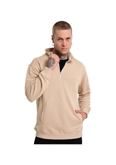 Sportive Badajoz Erkek Bej Günlük Stil Sweatshirt 24ke016-oat Bej