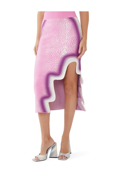 Ph5 Renkli Midi Etek Pembe