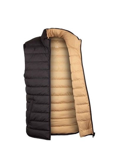 Vav Wesrıt 01 Çift Taraflı Yelek Bej-siyah - M Bej - Siyah