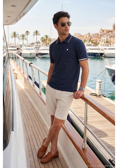 Buratti Pamuklu Regular Fit Düğmeli Polo T Shirt Erkek Polo T Shirt 5904066 Lacivert