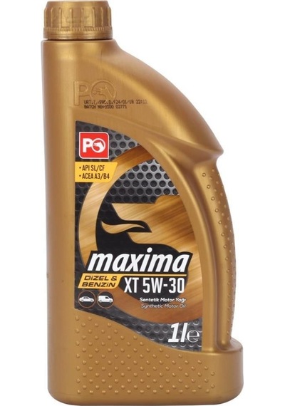 Petrol Ofisi Maxima XT 5W-30 Sentetik Motor Yağı 12 x 1 L
