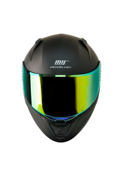 Motosiklet Kaskı Ecer 22.r06 Sertifikalı Double Vizör Full Face Kask Mat Siyah Mat Siyah