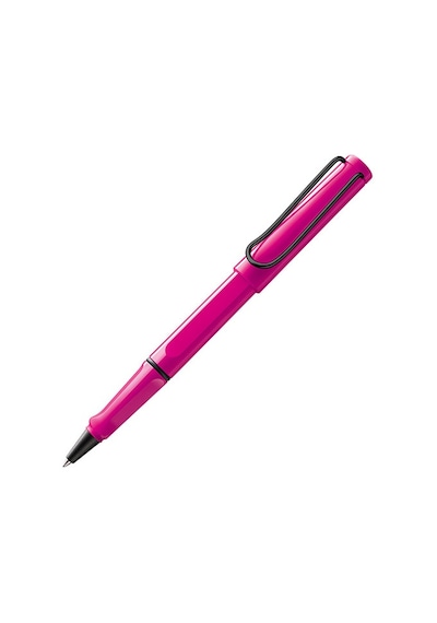 Lamy Safari Roller Kalem Metal Siyah Klips Pembe