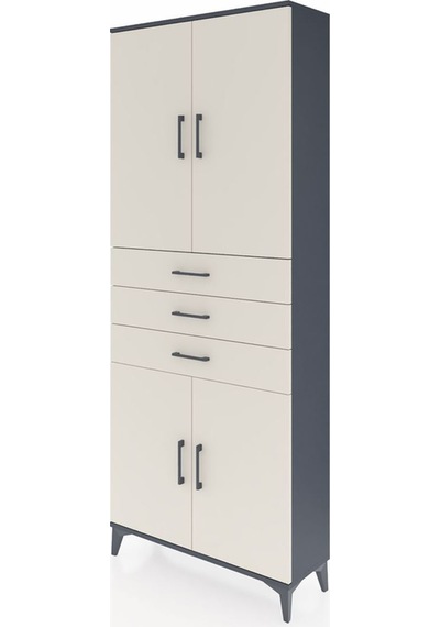 Arges Dolap 4 Raflı 3 Çekmeceli 4 Kapaklı 88x30x221 Antrasit-... Antrasit Arges Dolap 4 Raflı 3 Çekmeceli 4 Kapaklı 88x30x221 Antrasit-... Antrasit