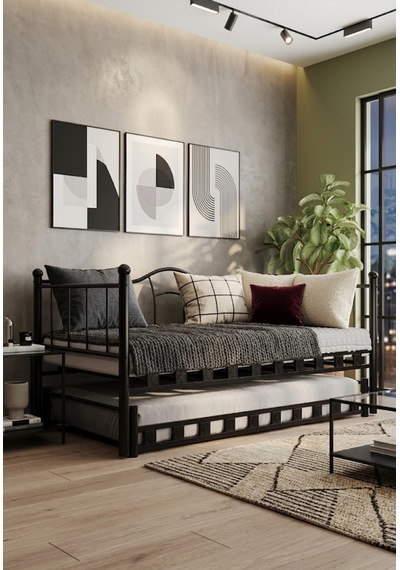 Missidea Kamelya Daybed Yavrulu Siyah Karyola 90x200 Cm 90 x 200 Missidea Kamelya Daybed Yavrulu Siyah Karyola 90x200 Cm 90 x 200