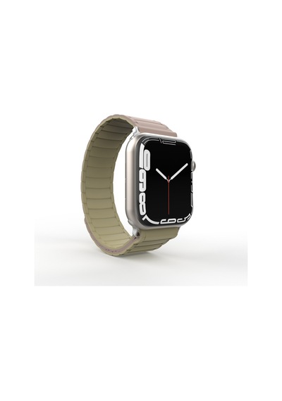 Apple Uyumlu Watch 38mm Zore Krd-122 Silikon Kordon Strap Kayış-kahverengi-krem