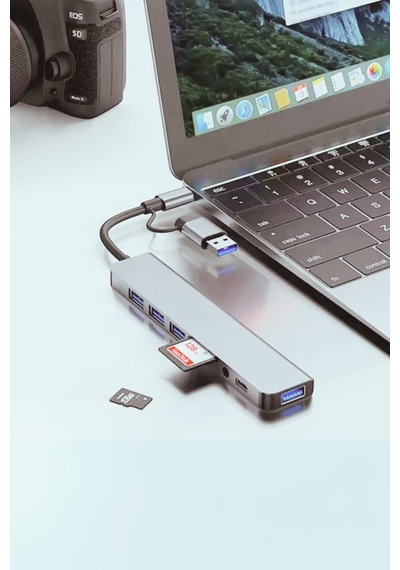 Büro Ev Ofis İçin 8mod Görüntü Aktarıcı Çoklu Usb Hub