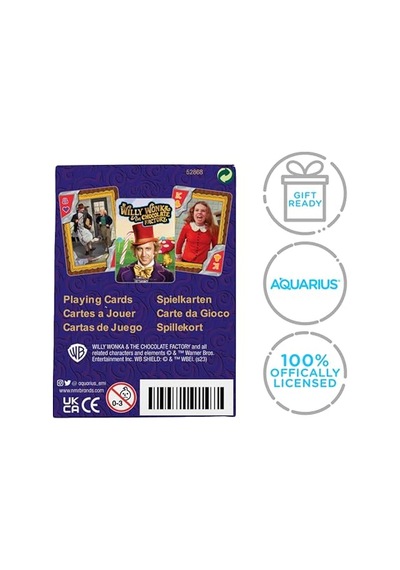 Willy Wonka Oyun Kartları - Willy Wonka En Sevdiğiniz Kart Oyunları İçin Temalı Kart Destesi - Resmi Lisanslı Will