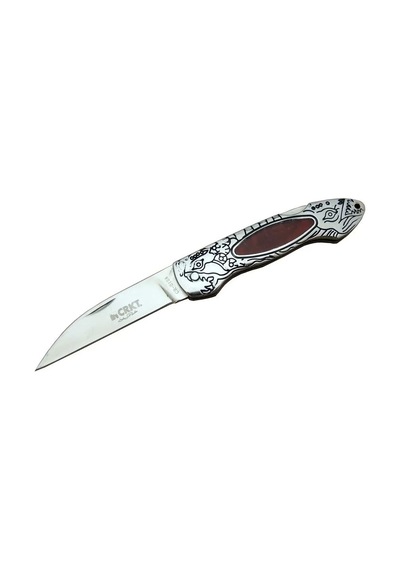 Cr 0124 Rd Kamp Çakı 20 Cm - Metal Desenli Sap, Kılıflı, Kutulu Çok Renkli