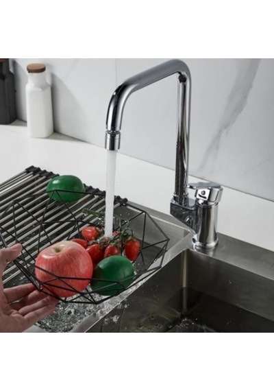 Mafsallı Krom Eviye Bataryası Modern Tasarım Ve Kullanım Kolaylığı Açık Gri
