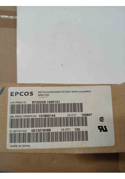 B7220s102k101 20mm 1000v Varıstor 17 Adet