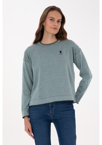 U.S. Polo Assn. Kadın Mint Bisiklet Yaka Kazak 50314675-VR090