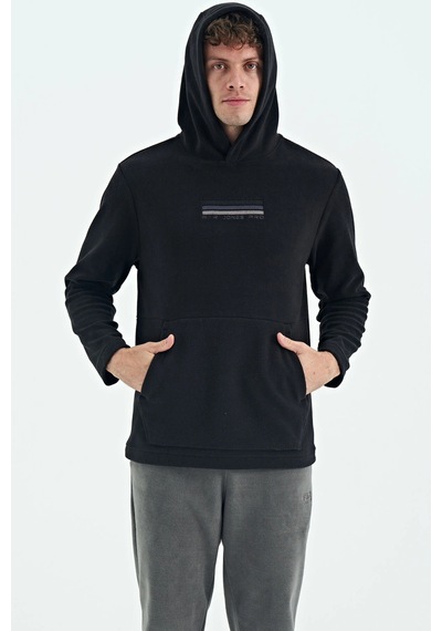 Tommy Life Erkek Kapşonlu Sweat Siyah Art-88301 Siyah
