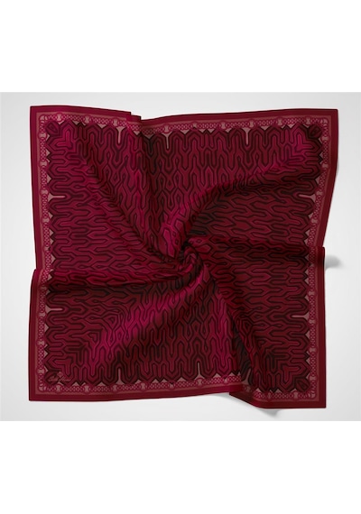 Silk Home Viskon Velora Eşarp Dört Mevsim Zincir Desen Berry 90x90 Çok Renkli