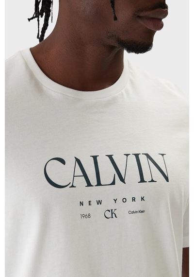 Calvin Klein Erkek T Shirt Lv04re807g Yaa Beyaz Beyaz