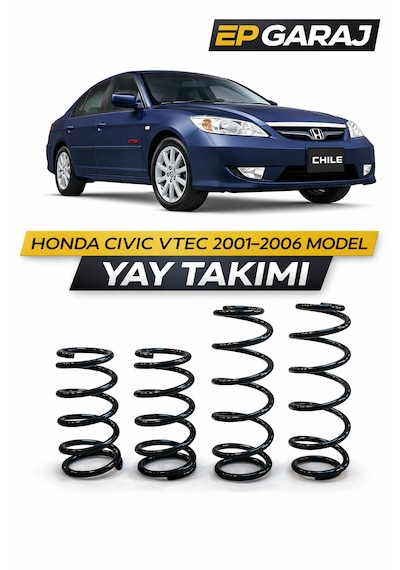Honda Cıvıc Vtec 2001-2006 Uyumlu Ön Arka Yay Takımı 4 Parça Oem