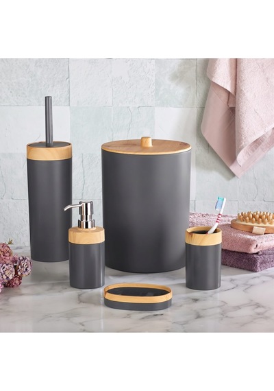 Bath Natura 5'li Banyo Seti - Antrasit Çok Renkli