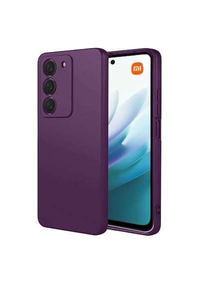 Xiaomi Redmi 15 4g Kılıf Biye Yumuşak Silikon Case Mürdüm