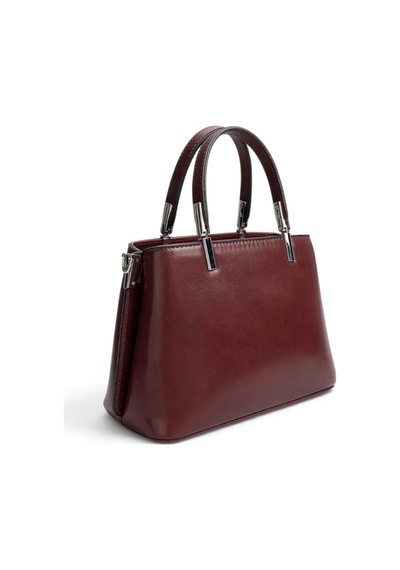 Silver & Polo Silver Polo Bordo - Bordo Düz Cilt Kadın El Çantası Sp987