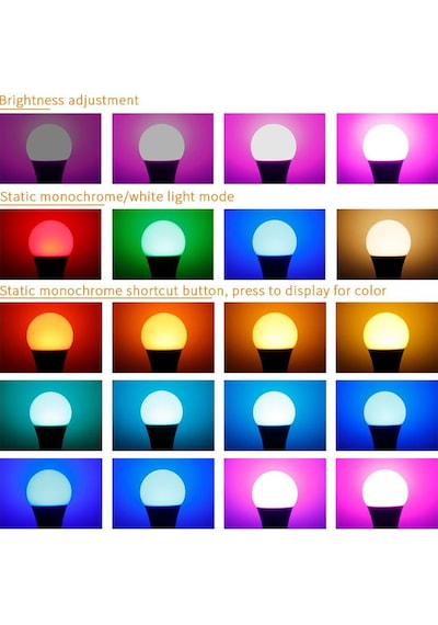 E27 Smart Uzaktan Kumanda Rgb Led Ampul 16 Renk Değiştirme Magic