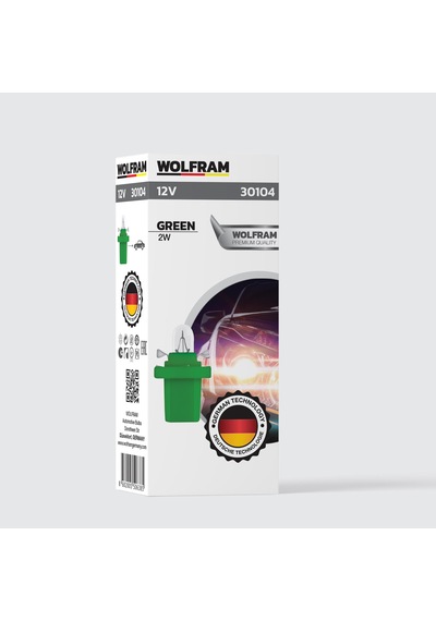 Wolfram 12 Volt 2 Watt Yeşil Duylu Gösterge Ve Panel Ampulü Mfx Duy Tipi - 10 Adet