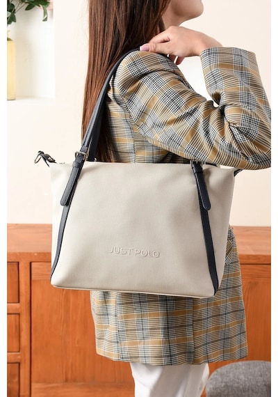 Just Polo Kadın Yeni Sezon Büyük Boy El Ve Omuz Çantası Taş - Lacivert 43657341