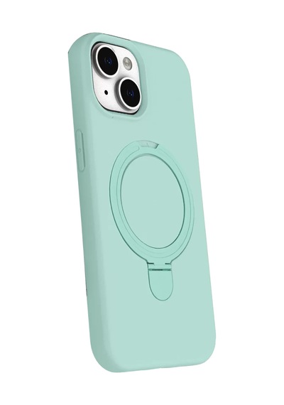 Newface Apple İphone 15 Plus Regal Magsafe Standlı Kapak - Su Yeşili
