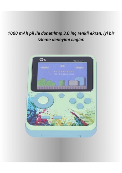 G5 Game Box Retro Mini Oyun Konsolu 500 Dahili Oyun
