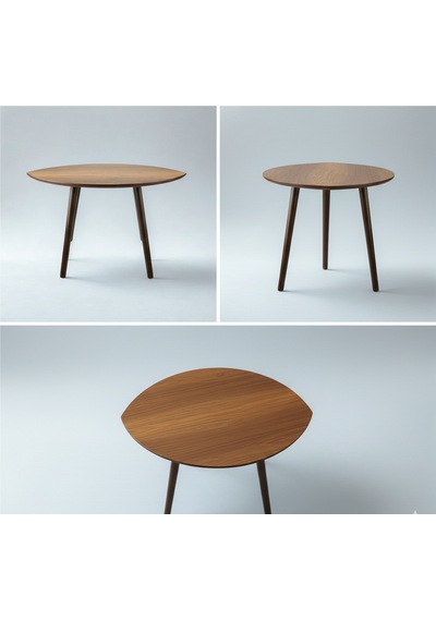 Mermer Desenli Oval Model Sehpa Atlantik 70x47x42 Cm Atlantik Çam
