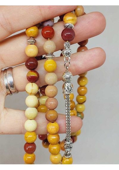 Jasper Taşı 99luk Tesbih 8mm 9805 Çok Renkli