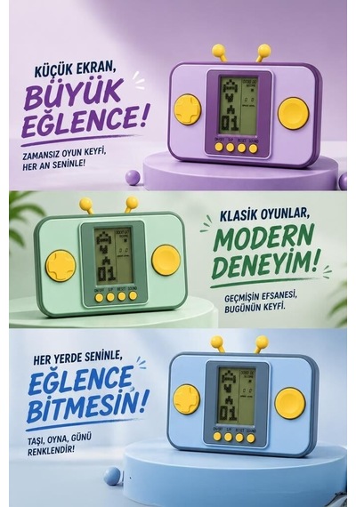 Premium Arkadaş Taşınabilir Zaman Gc-010 Yeşil El Atarisi Tetris Gameboy