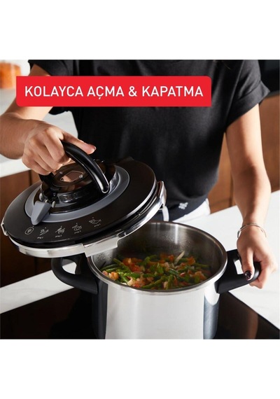 Tefal Clipso+ Chef Düdüklü Tencere - 8l Açık Gri