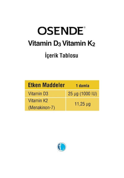 Osende D3K2 Vitamin Damla 20 ML