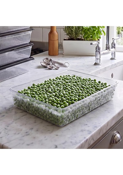 Fresh Box Premium Saklama Kutusu, Buzdolabı Deepfreeze Difriz Saklama Kabı, Gıda Saklama Kabı, İstiflenebilir Kristal, 1800ml, 25.5x17x4.6 Cm