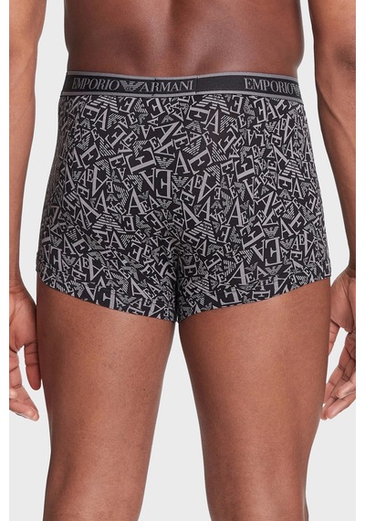 Emporio Armani Logolu Streç Pamuklu 3 Pack Boxer Erkek Boxer Em000370 Af10779 Mc198 Lacivert