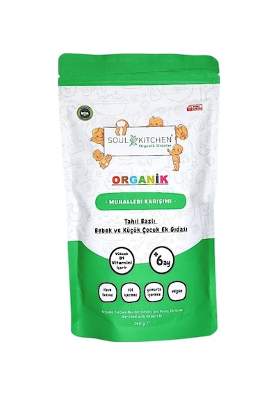 Organik Bebek Muhallebisi B1 Vitaminli Tahıl Bazlı Ek Gıda 250gr