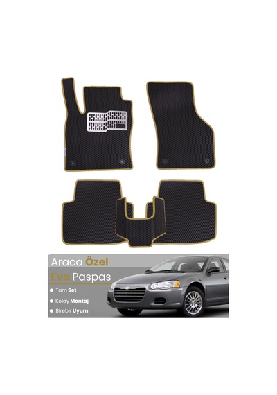 Chrysler Sebring 2007-2010 Uyumlu Eva Paspas Tam Set Araca Özel,su Geçirmez,kolay Montaj 321