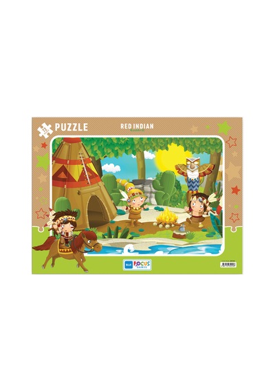 2 Adet 72 Parça Çocuk Puzzle Korsan Ve Kızılderili